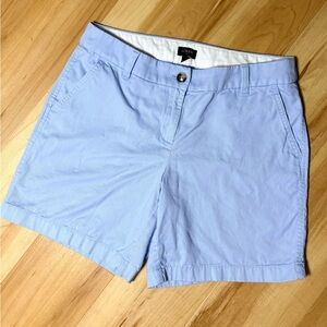 J. Crew Factory Light Blue Women’s Chino Bermuda Shorts Size 6 preppy classic